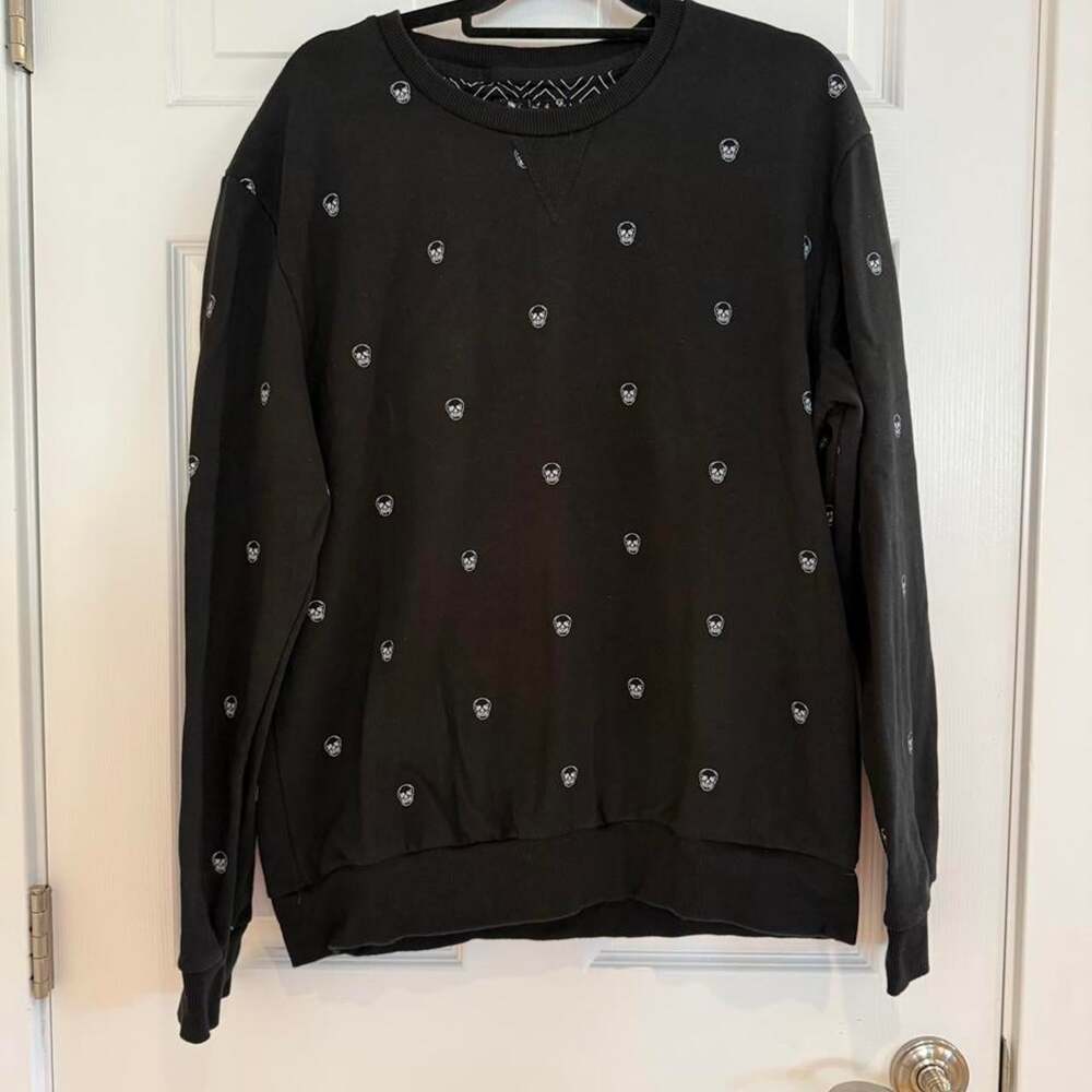 Denim And Flower Women's Black and Grey Sweatshirt